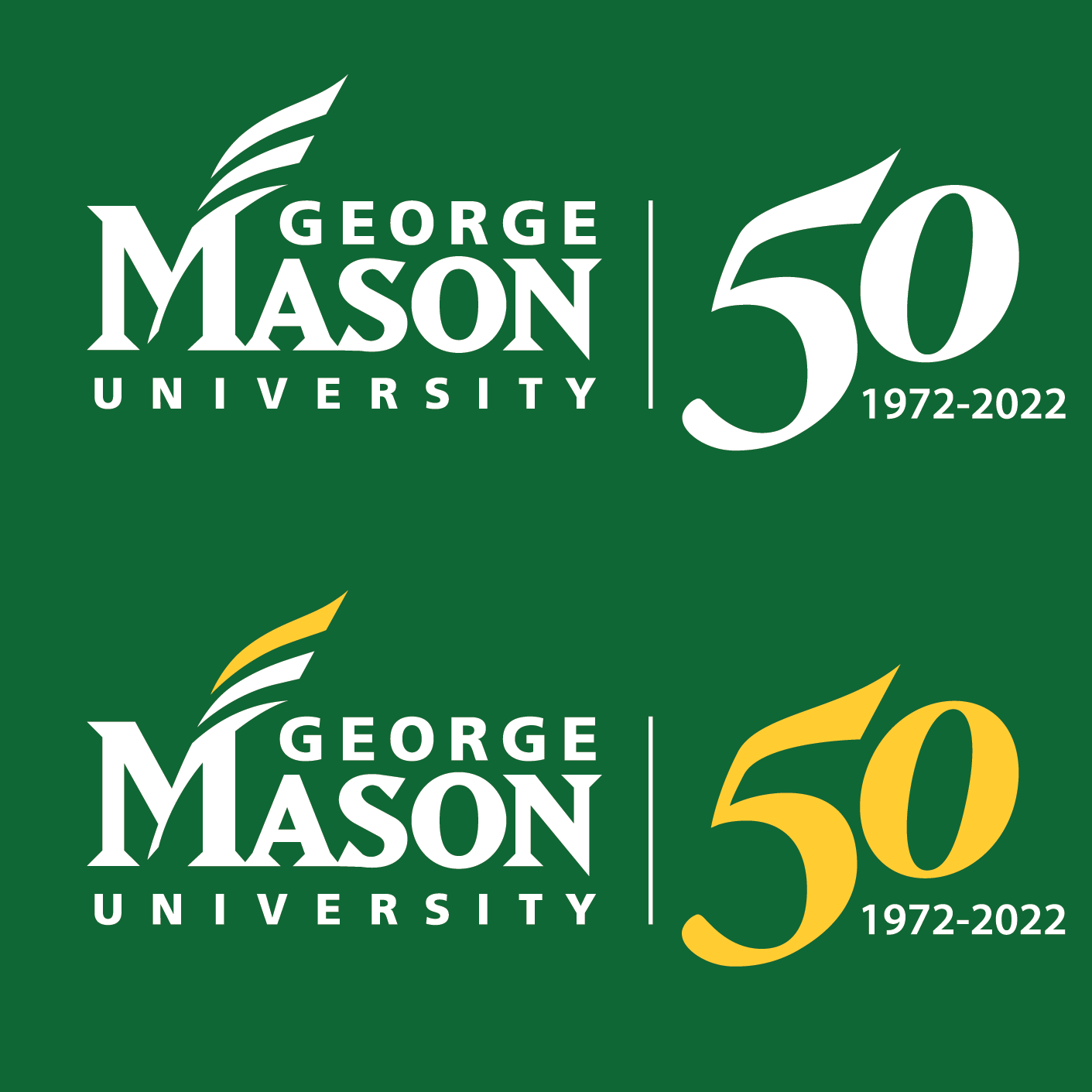 George Mason University's 50th Anniversary 1972-2022