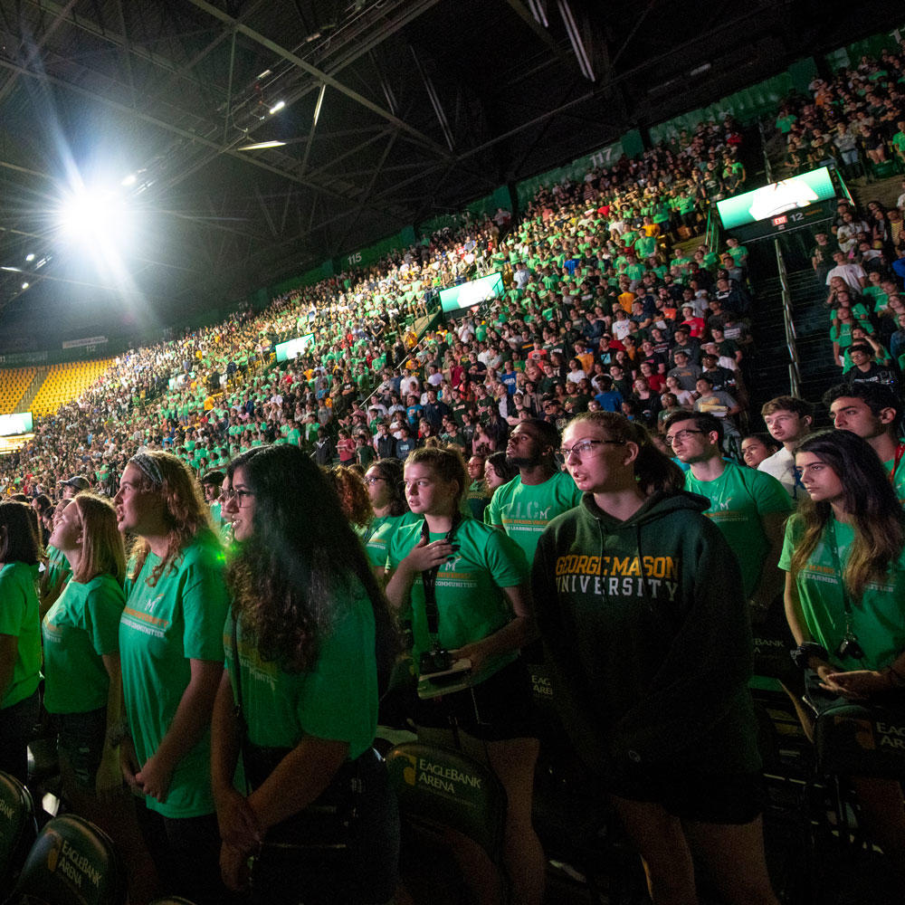 New students gather for freshman convocation at George Mason University